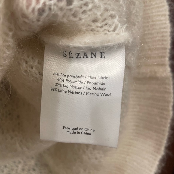SÉZANE Elsa Mohair Sweater Ecru size M- lightly worn - Picture 8 of 10